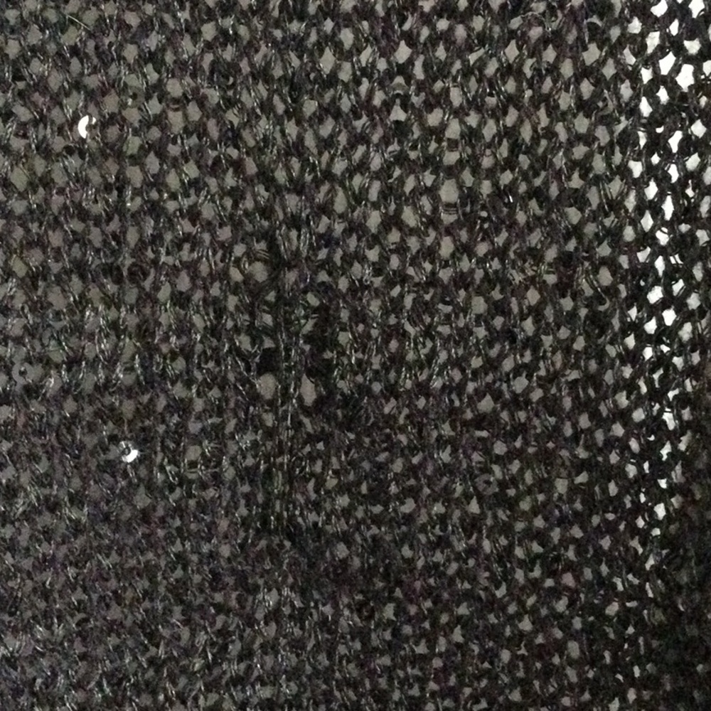 Faded Glory Black White and Gray Open Sweater - Picture 6 of 8